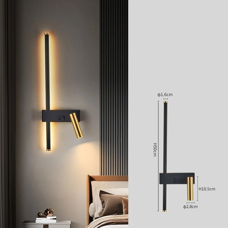 AuroraLuma Nordic Dual LED Wandlamp