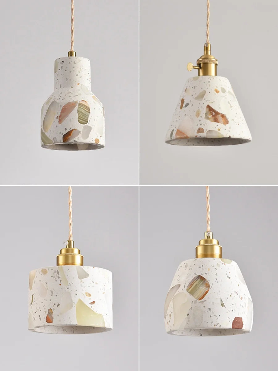 TerraLume LED Hanglamp – Moderne Terrazzo & Koper Designlamp - hanglampen - afmetingen