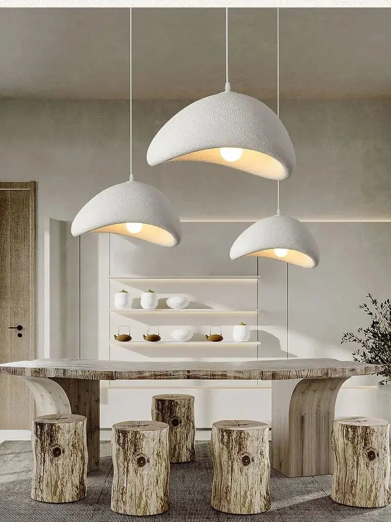 WabiGlow – Moderne Wabi Sabi LED Hanglamp voor Woonkamer, Eetkamer & Slaapkamer