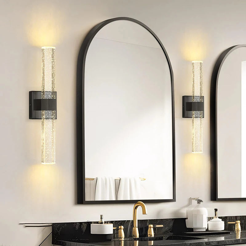 AuroraLux Bubble Wandlamp – Luxe Gouden LED - wandlamp - in de kamer