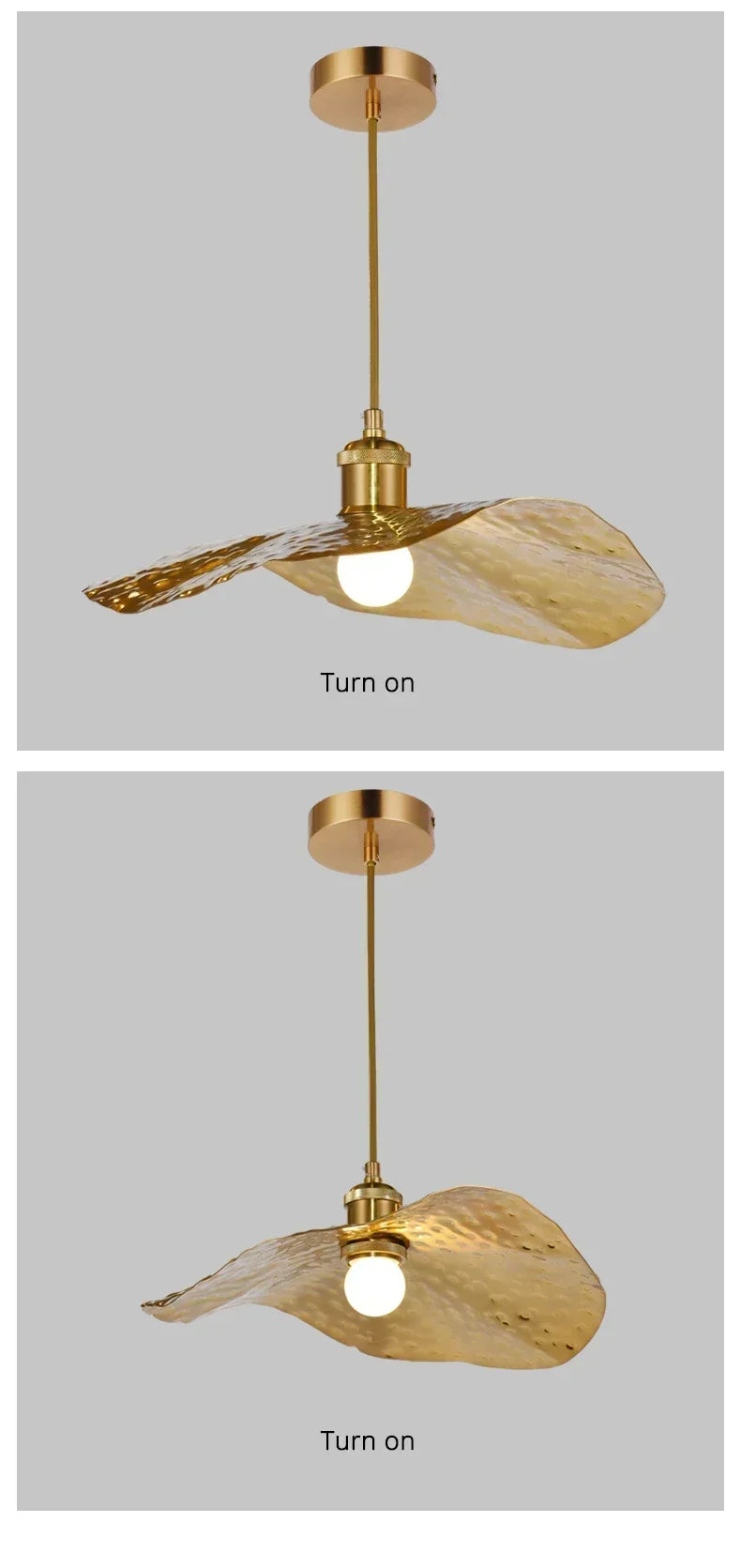 ZenLotus Gouden Lotusblad Kroonluchter - hanglampen - in de kamer