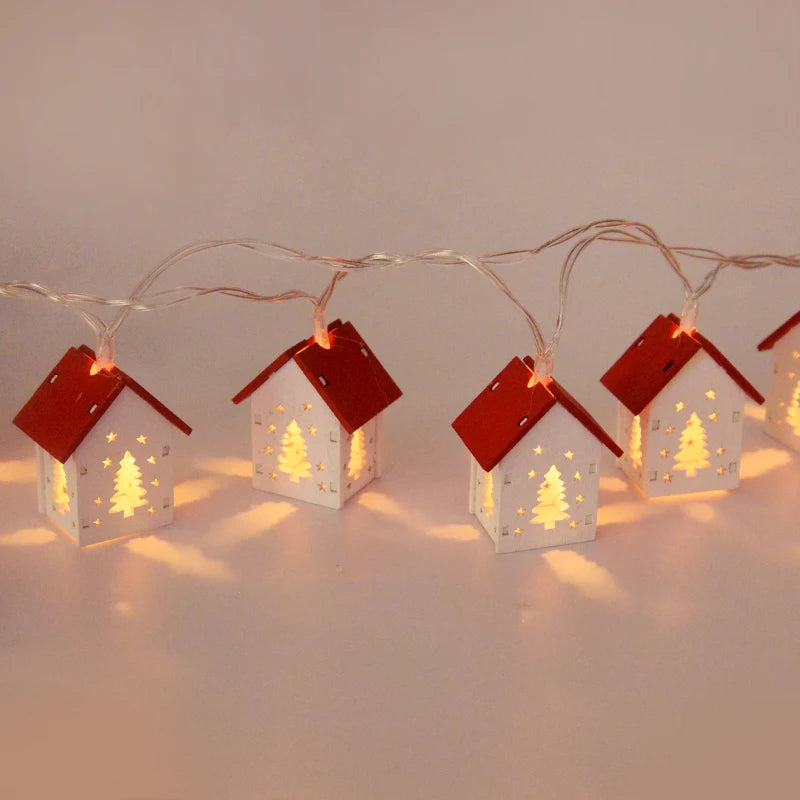 NordiHaus Houten Kersthuis LED Lichtslinger