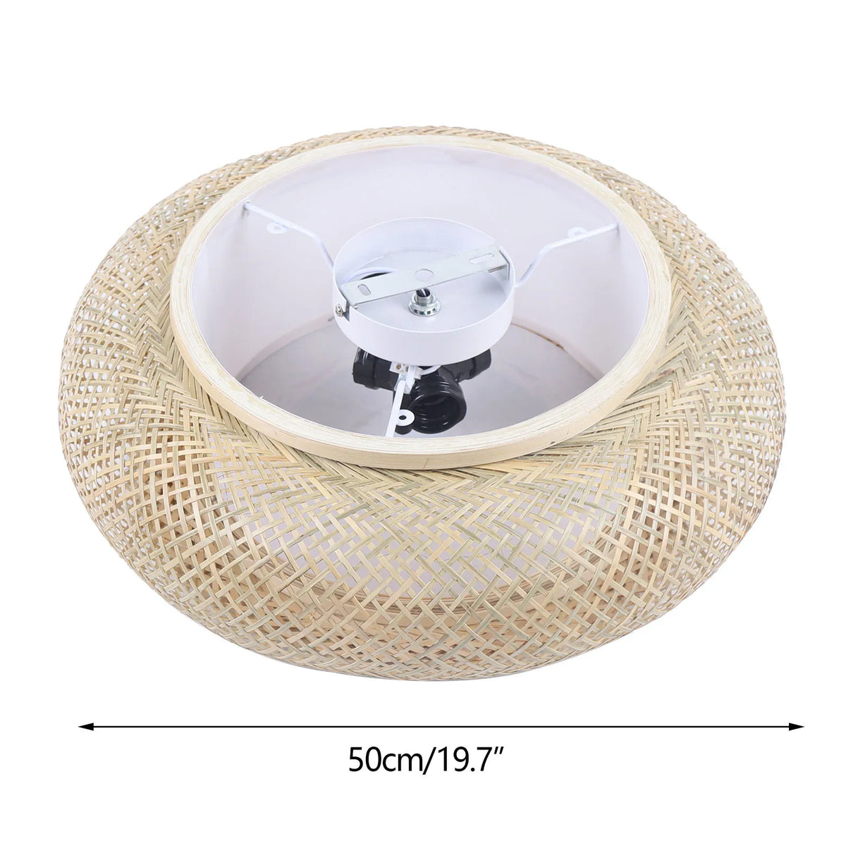LumaBambu: Moderne Bamboe Plafondlamp Flush-Mount - plafondlamp - materiaaldetail