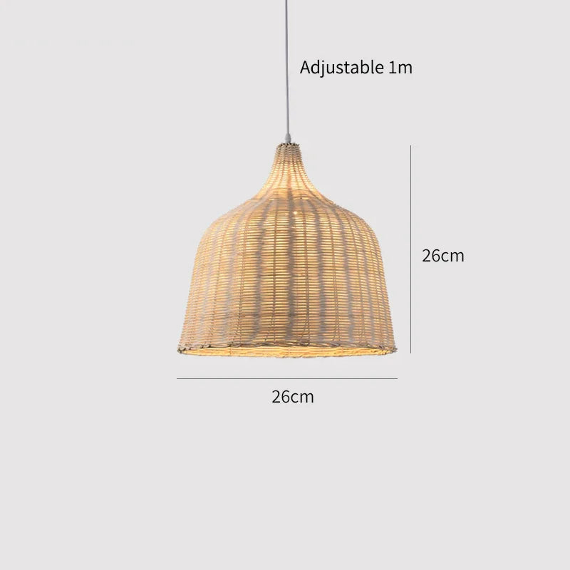 ZenWeave Bamboe Hanglamp – Handgeweven Oosterse Stijl voor Huis en Restaurant
