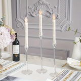 LumenAcry Heldere Acryl Kandelaar Set (3-delig)