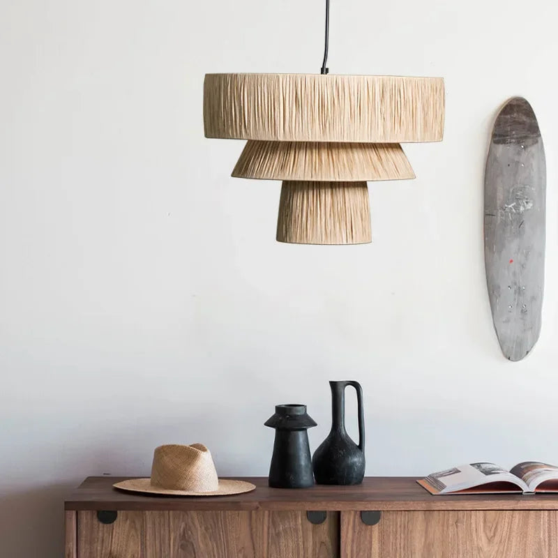 ZENLUMI Japanse Rieten Hanglamp