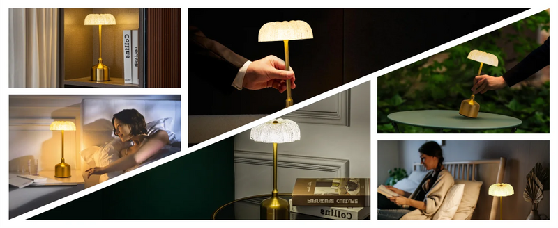 LumiVintage 3000 – Retro LED Tafellamp met Touchbediening en 3000mAh Oplaadbare Batterij