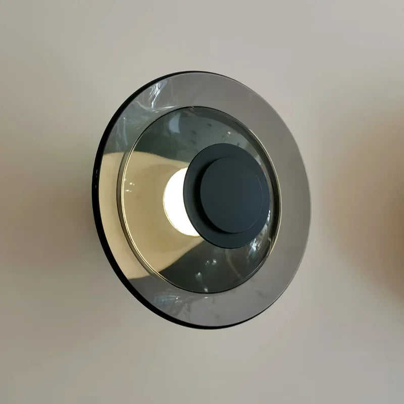 Nordic AuraGlass – Moderne Glazen LED Wandlamp - wandlamp - detail