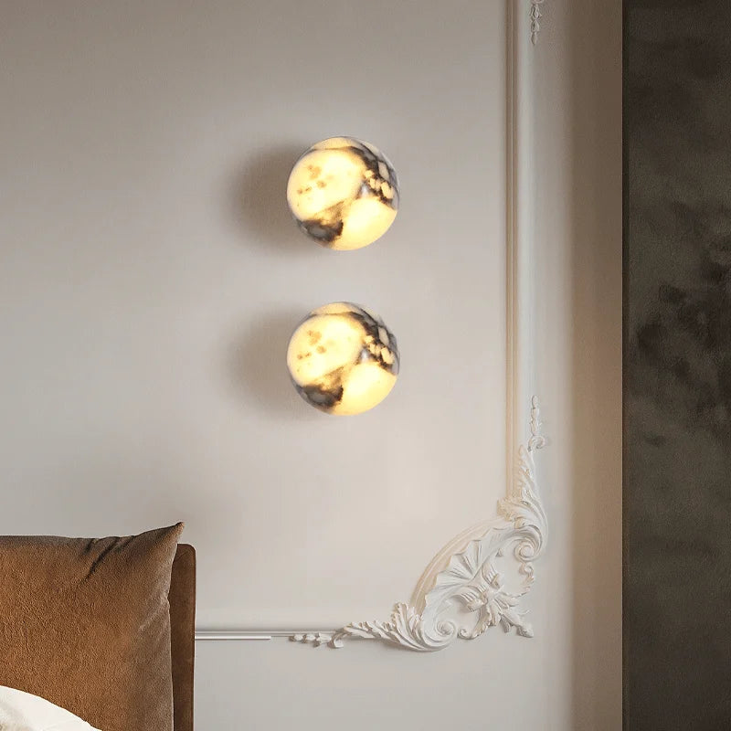Luxe Natuursteen Wandlamp - wandlamp - detail