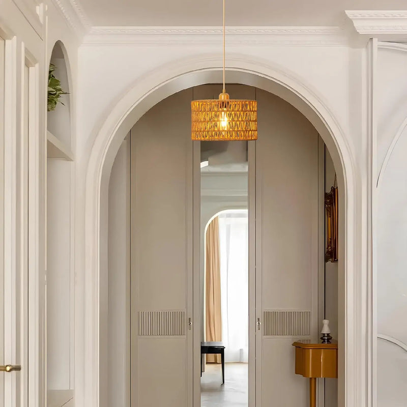 NaturaRiet Rieten Hanglamp – Authentieke Sfeer in een Modern Jasje