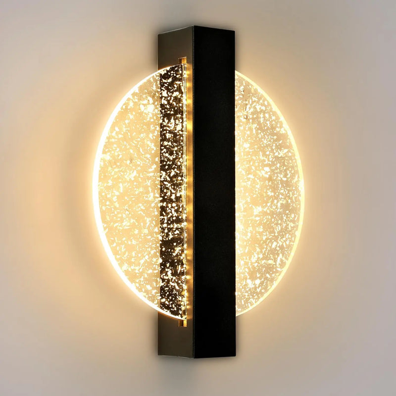 LumaLeaf Rond Wandpaneel – Moderne LED Wandlamp met Zilveren Blad & Warm Licht (3500K)