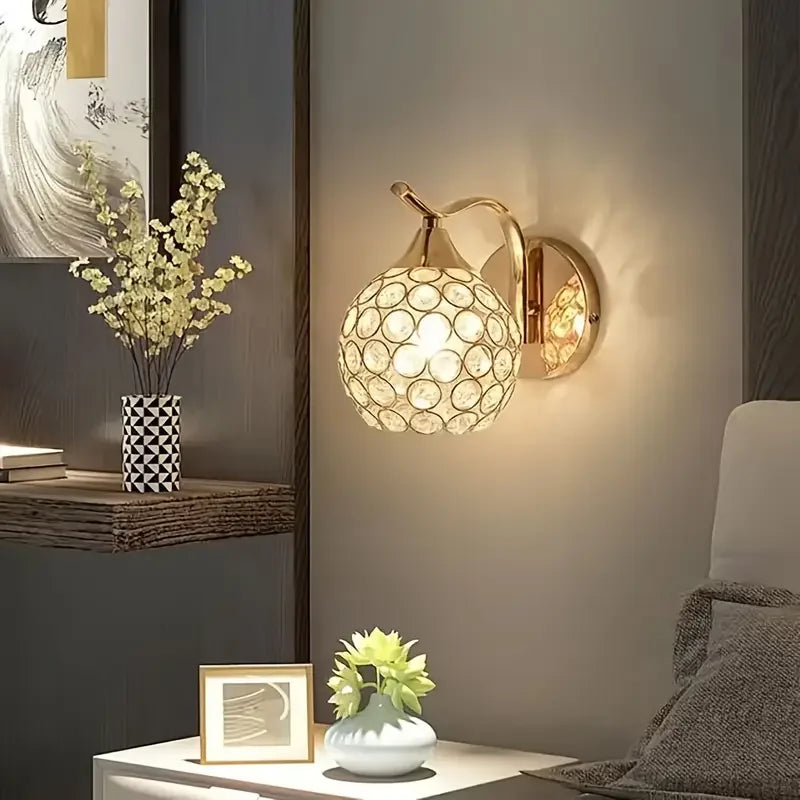 AureliaLux – Moderne Kristallen Wandlamp - wandlamp - close-up
