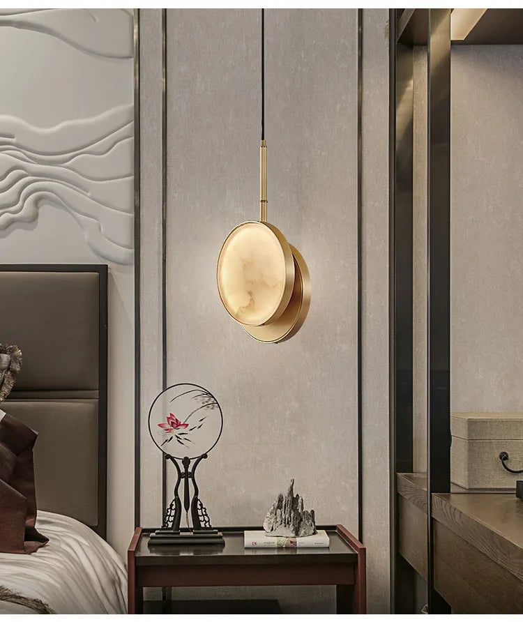Round Marble Wall Lamp