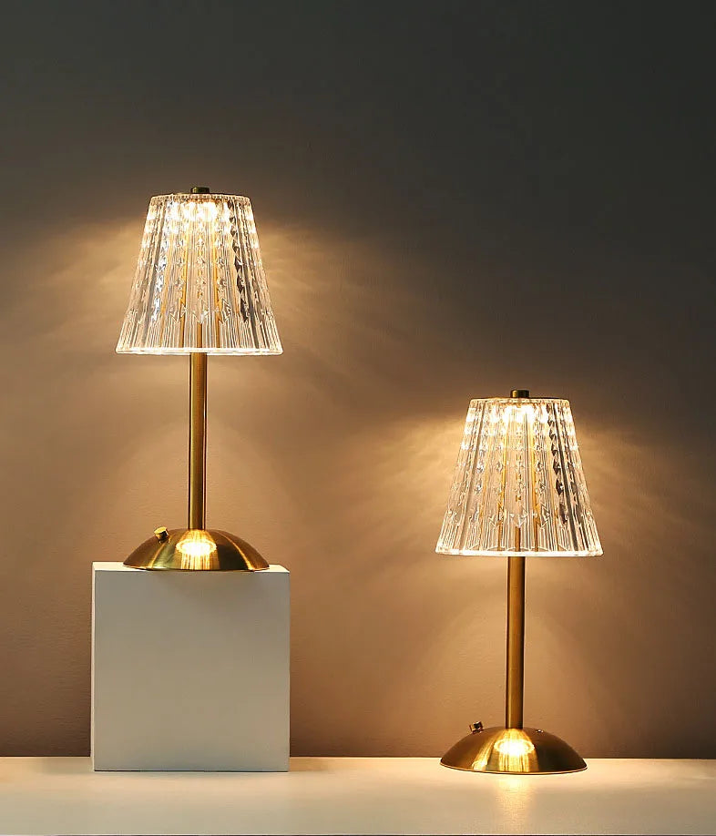 Aurora CrystalTouch – Klassieke Kristallen LED Tafellamp met Touchfunctie