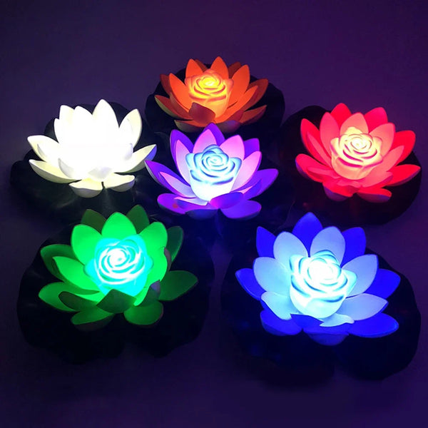 LUMILILY Drijvende Lotuslamp