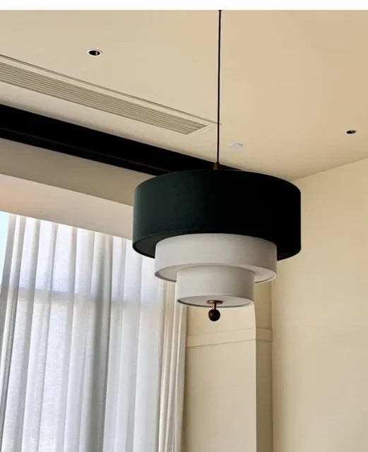 Boho Green Fabric Hanglamp - hanglampen - verlicht