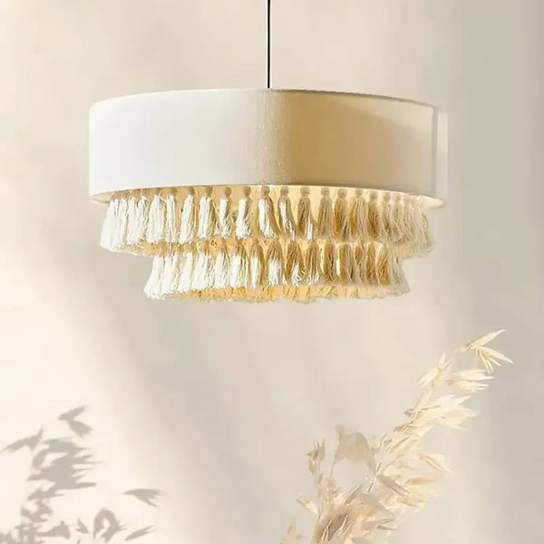 SabiGlow – Boheemse Wabi Sabi Stoffen Hanglamp