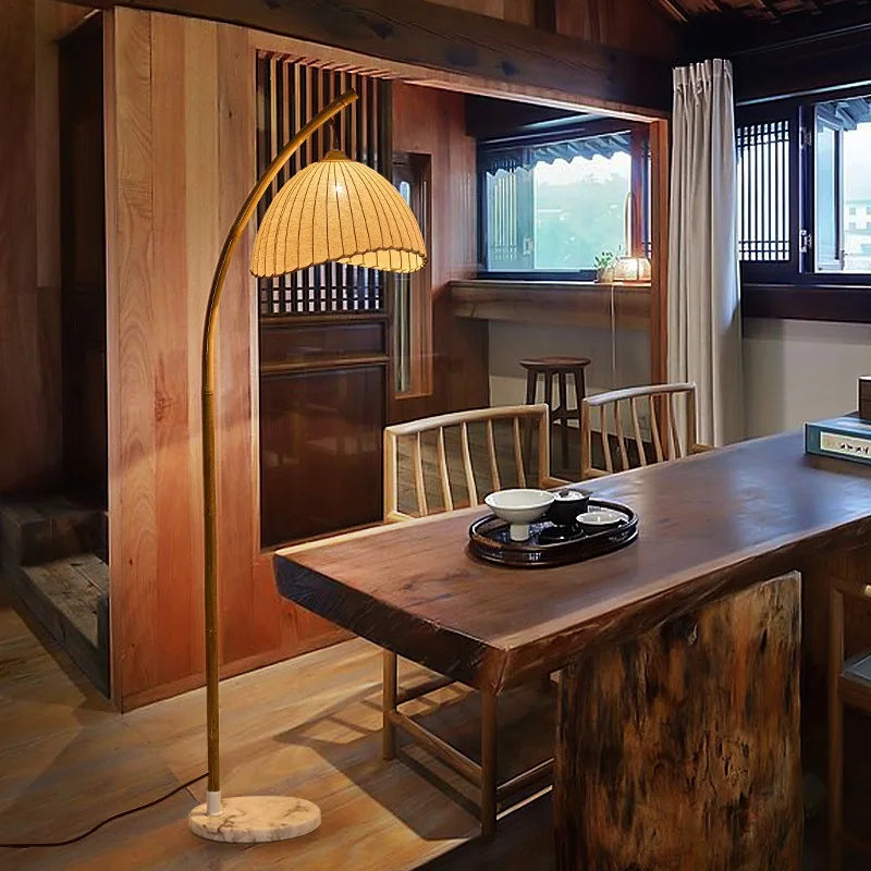 ZenGlow Wabi-Sabi LED Vloerlamp – Scandinavisch Minimalisme & Japans Design voor een Rustgevende Sfeer - vloerlampen - zijaan