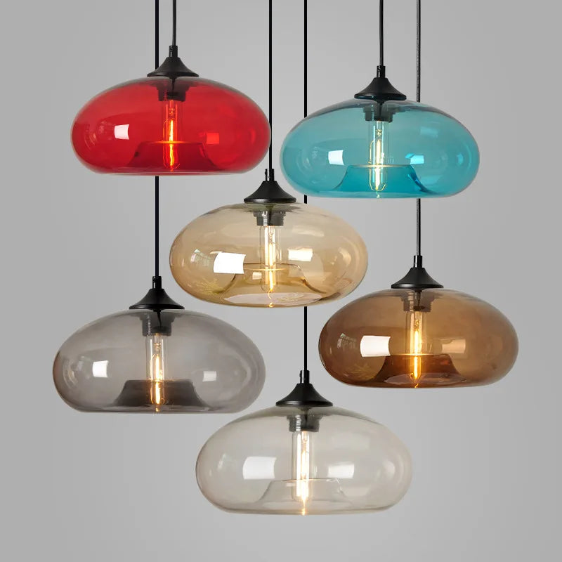 VetraColor Aura – Moderne Kunststijl Gekleurde Glazen Hanglamp - hanglampen