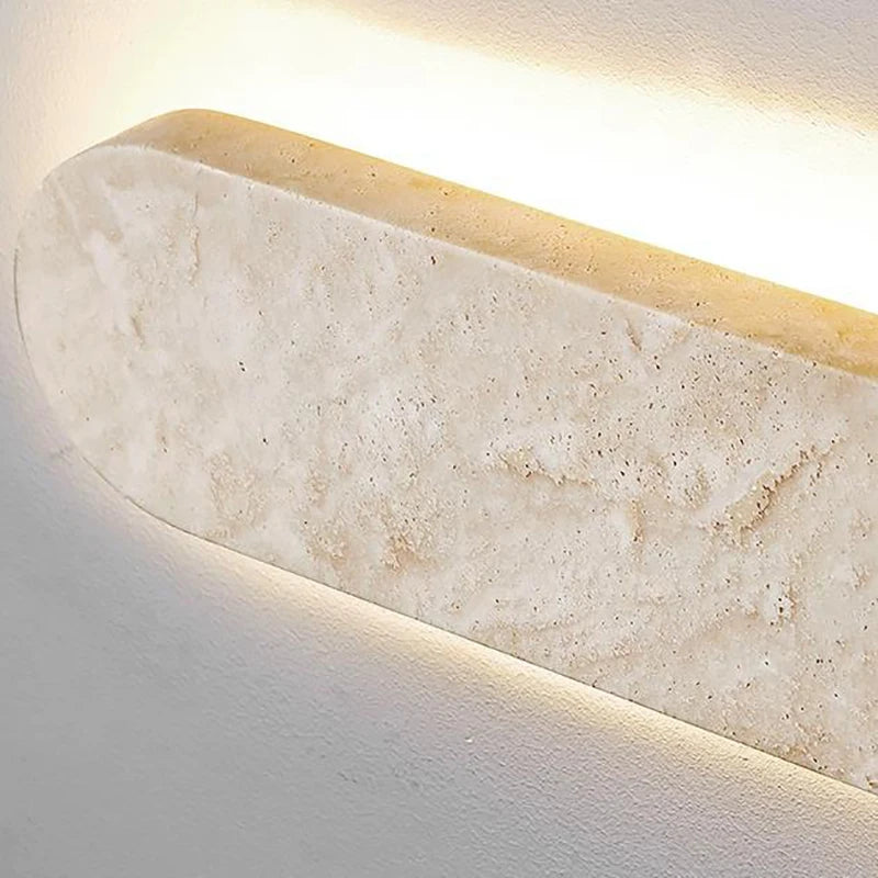 StoneGlow Recta – Moderne Wandlamp van Natuursteen - wandlamp - close-up