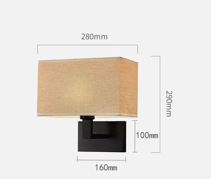 Moderne Wandlamp met Stoffen Kap - wandlampen - detail