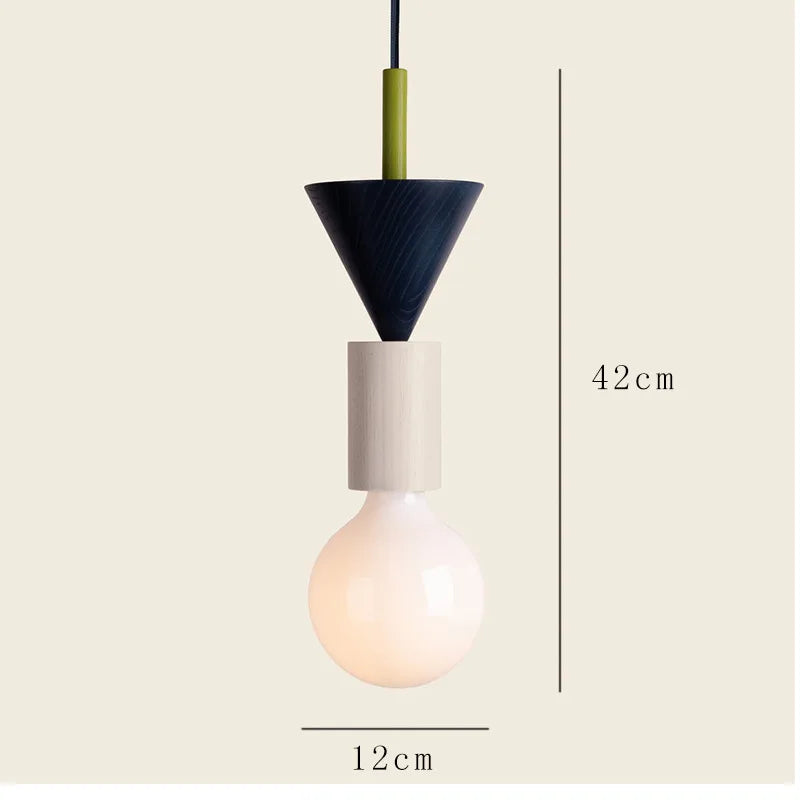Nordic Wooden Glow - plafondlamp - verlicht
