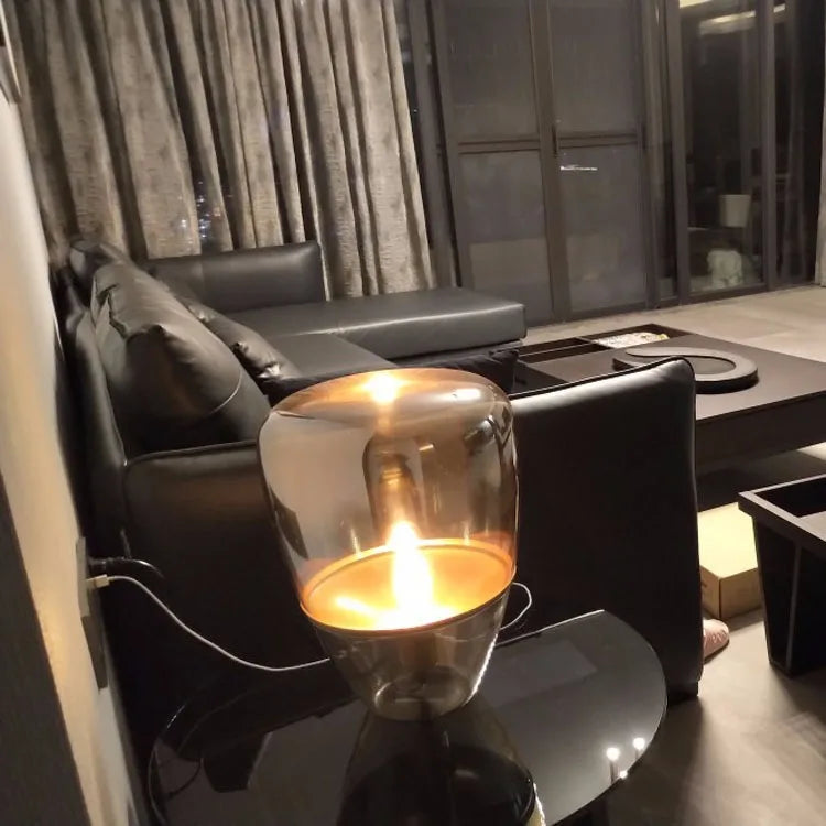 AuroraGlow – Scandinavische Designer Glazen Tafellamp LED - vloerlamp - detail