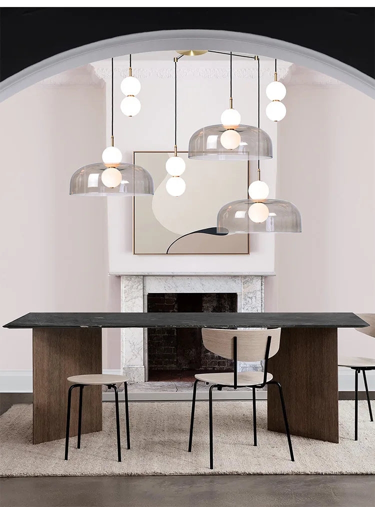 NordLume DuoSphere – Scandinavische Dubbele Glazen Hanglamp - hanglampen - detail