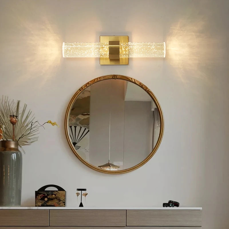 AuroraLux Bubble Wandlamp – Luxe Gouden LED