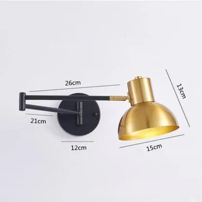 LUXARM Verstelbare Wandlamp met Lange Arm - wandlamp - zijaanzicht