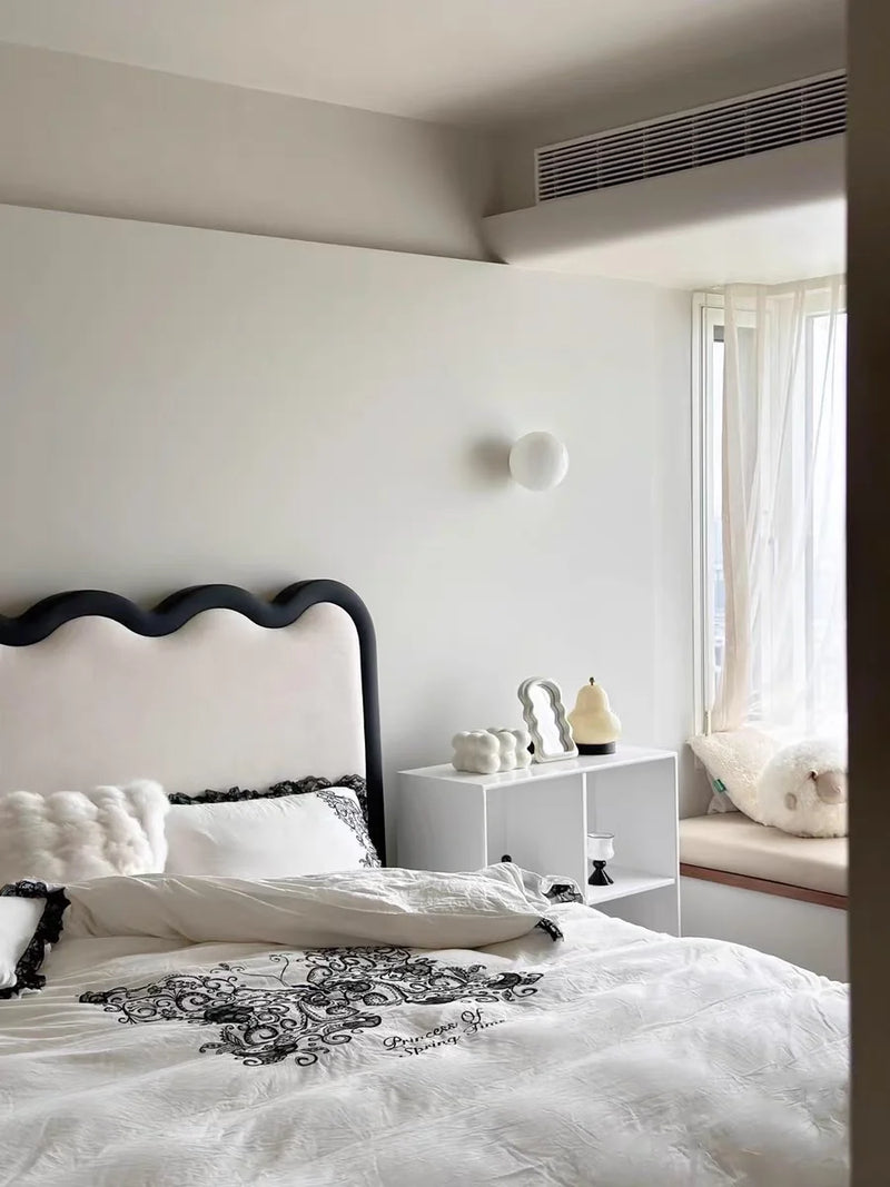 LumoSphere Witte Glasbol LED Wandlamp