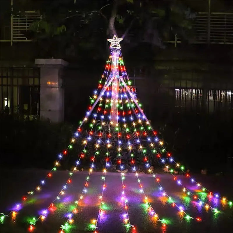 LumiCascade Kerst Waterfall LED Sterrenverlichting – 350 LED’s