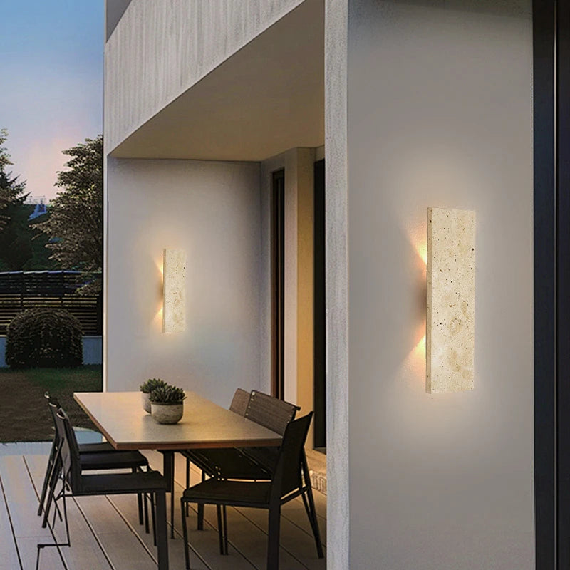NATURGLO Waterdichte Natuursteen Wandlamp