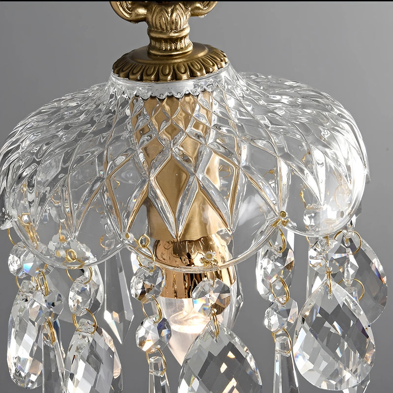 Franse Retro Glazen Hanglamp