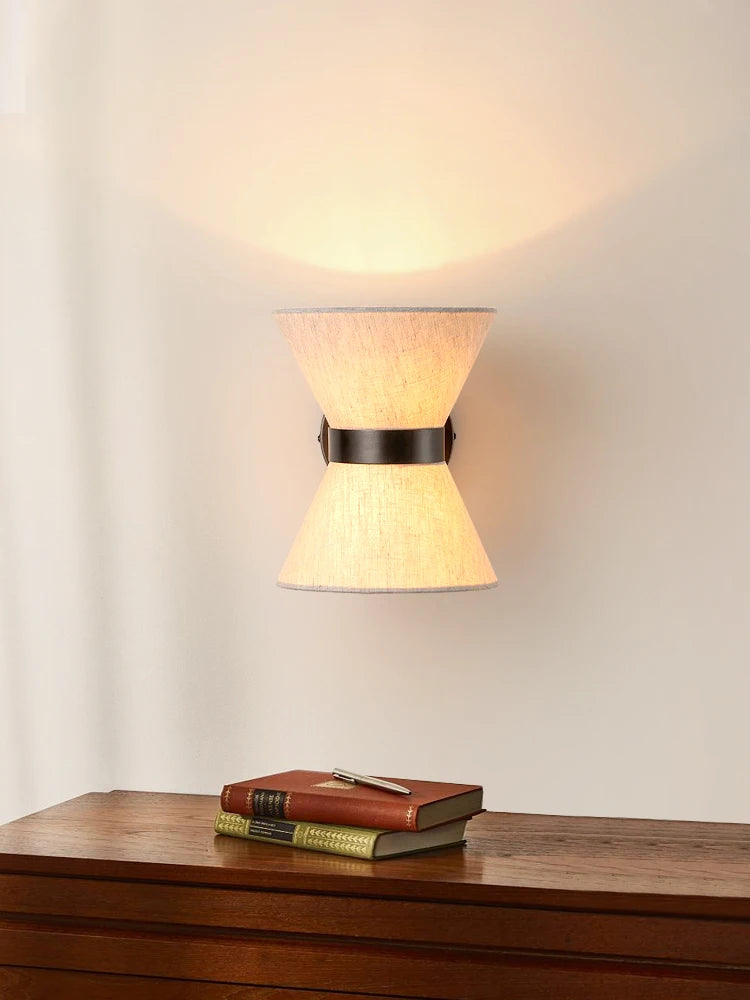 Wabi Sabi Vintage Stoffen Wandlamp – Japanse Aisle LED Wandverlichting