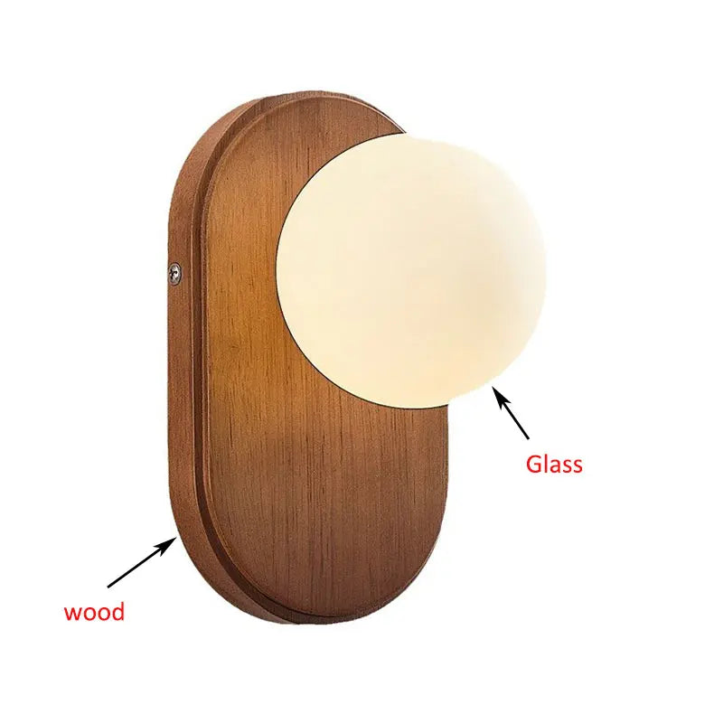 ZenLight Hikari Wandlamp – Japanse Massief Houten Wandverlichting met Frosted Glass | Vintage Nordic Design - wandlamp - sfee