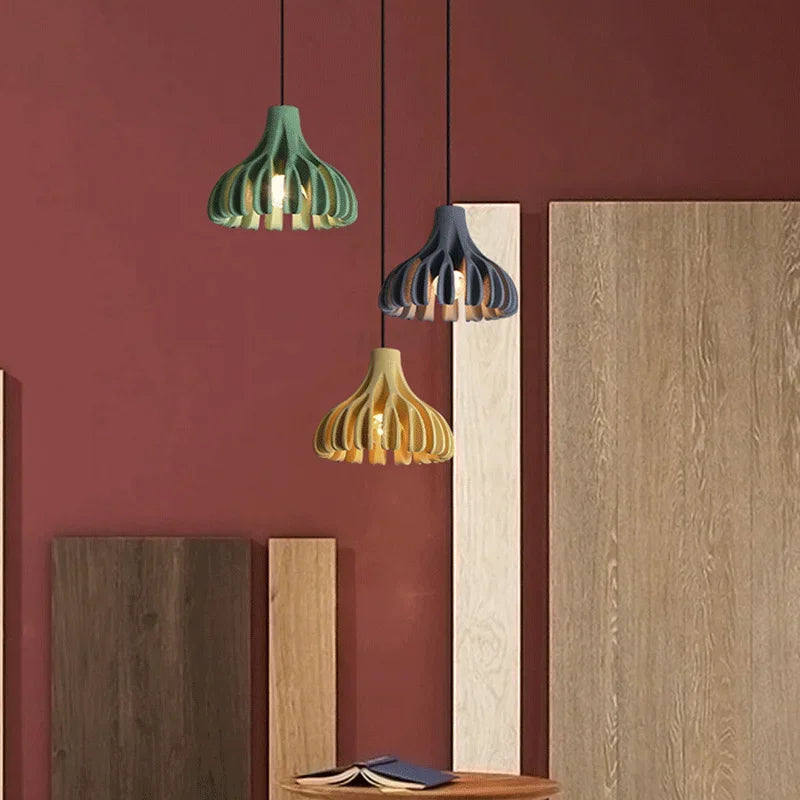 MacaronGlow Designer Resin Kroonluchter - hanglampen - zijaanzicht