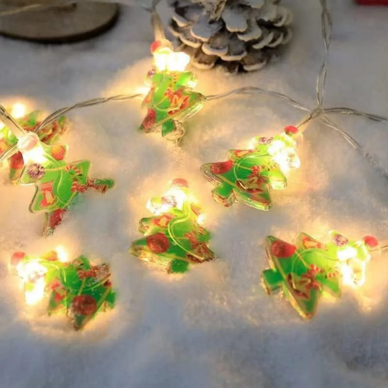 LumiJoy Kerst LED Slinger – Kerstboom, Sneeuwpop & Kerstman Lichtsnoer