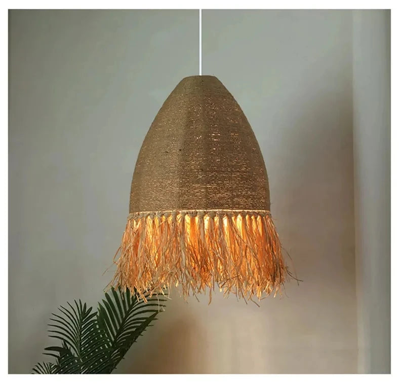 Handgeweven Rotan Hanglamp - hanglampen - sfeerbeeld