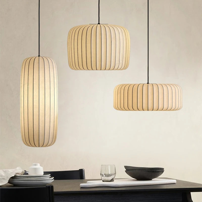 Modern Japanese Wabi Sabi Zijdehanglamp - plafondlampen