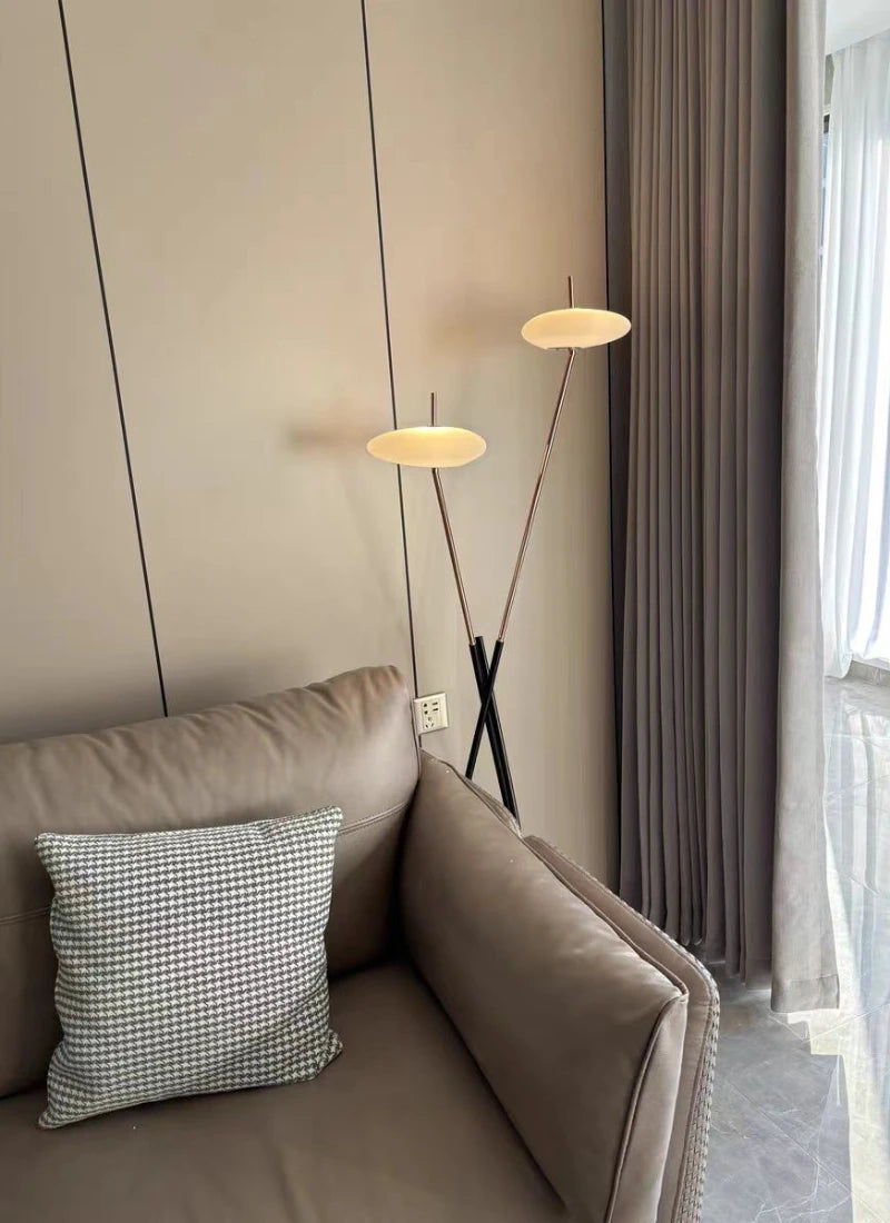 Nordic Luxe Design Vloerlamp – Stijlvolle LED Staande Lamp voor Woonkamer, Eetkamer & Slaapkamer - vloerlamp - materiaaldetai