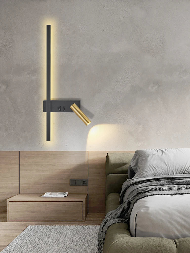 AuroraLuma Nordic Dual LED Wandlamp - wandlamp - materiaaldetail