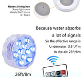 LUMISNAP 10-LED RGB Onderwaterlampen met Magnetische Bevestiging