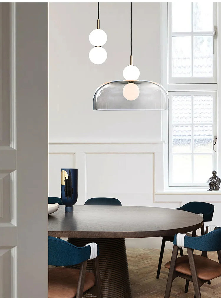 NordLume DuoSphere – Scandinavische Dubbele Glazen Hanglamp - hanglampen - materiaaldetail