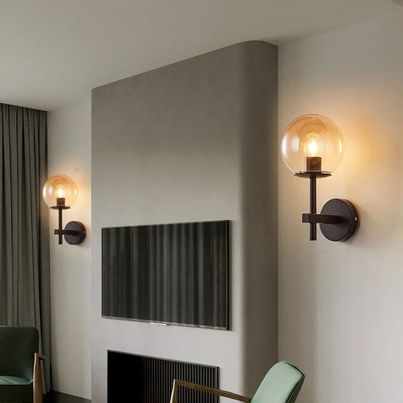 LumiNord – Nordic Moderne LED Wandlamp met Glazen Lichtbol - wandlamp - detail