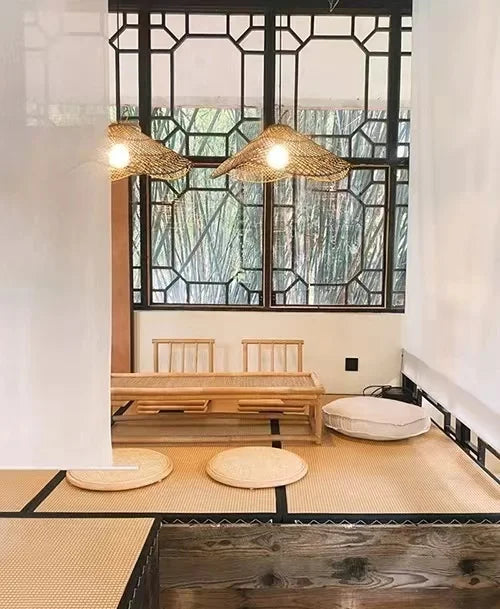 Handgemaakte Rotan Hanglamp - hanglampen - verlicht