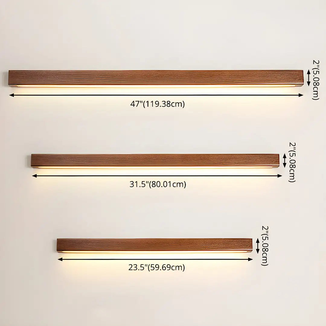 ZenLuma Japanse Houten Wandlamp - wandlamp - afmetingen