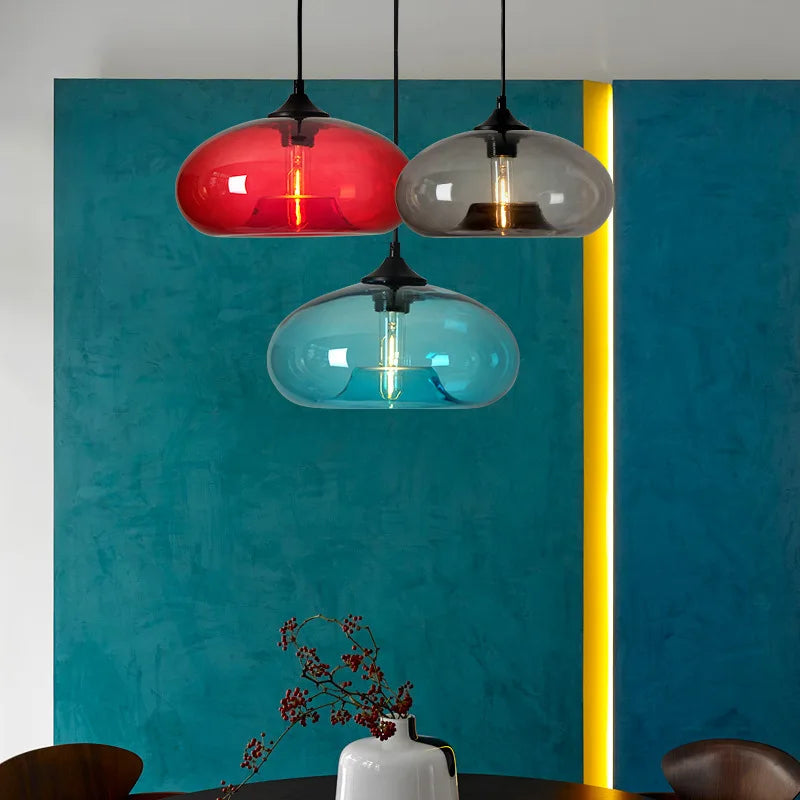 VetraColor Aura – Moderne Kunststijl Gekleurde Glazen Hanglamp - hanglampen - sfeerbeeld