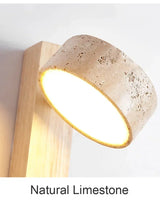 AureaCave Wabi-Sabi Travertin Wandlamp