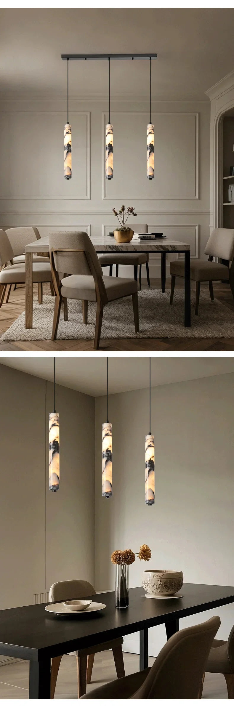 LuminaStone Luxe Natuursteen Hanglamp - plafondlamp - materiaaldetail